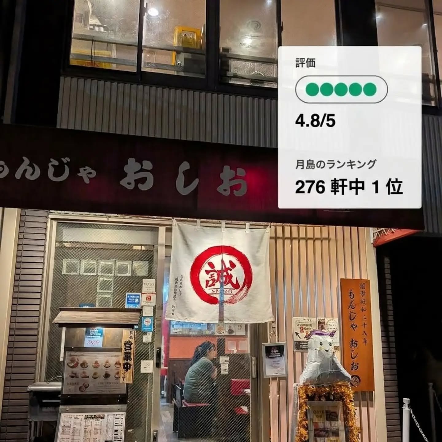 【祝・月島エリア276軒中 第1位獲得】⁡